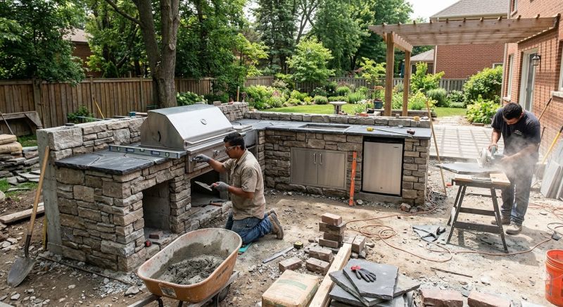 Outdoor Kitchen Construction in Cypress, TX