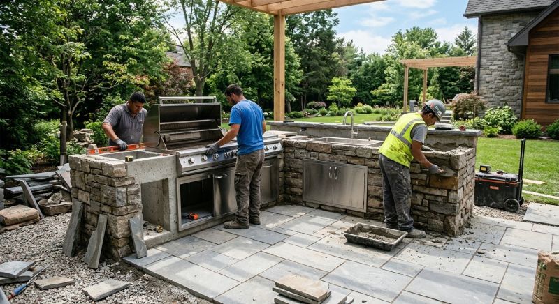Outdoor Kitchen Construction in Roswell, GA